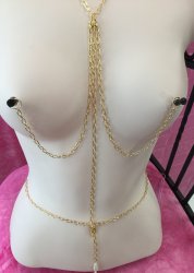 Nipple attached Sexy Body Chain Drop Dangle Navel
